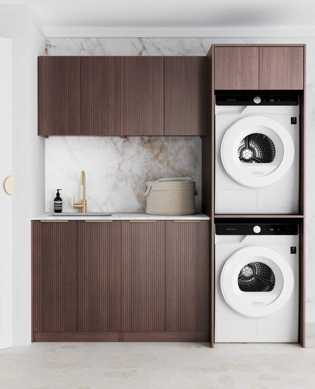Havana Fluted Sable Walnut Laundry Kit 1960x600x2100