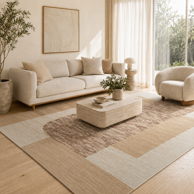 Summit Orb Toffee Wool Cotton Rug
