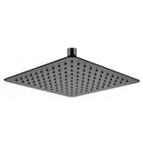 Super Slim Square Rainfall Shower Head 250mm - Black