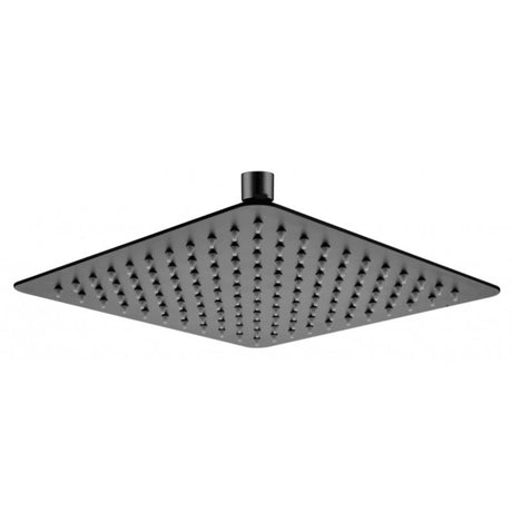 Super Slim Square Rainfall Shower Head 250mm - Black
