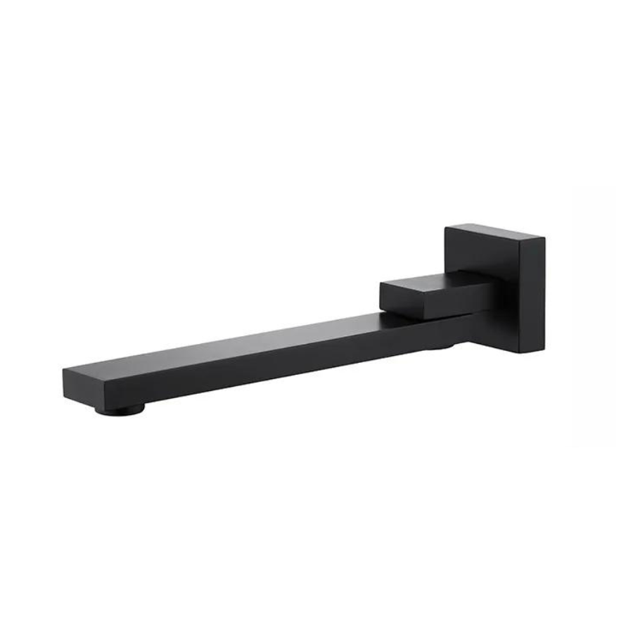 TARAN Swivel Square Bath Spout - Matte Black