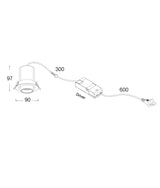 TELE: LED Recessed Spot Downlight Retractable Dimmable Tri-CCT IP20