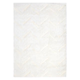 Tender Chevron Cream Shag Rug