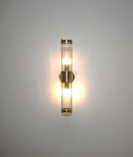 TIEMPO: Interior Up/Down Tubular Clear Glass Wall Lights