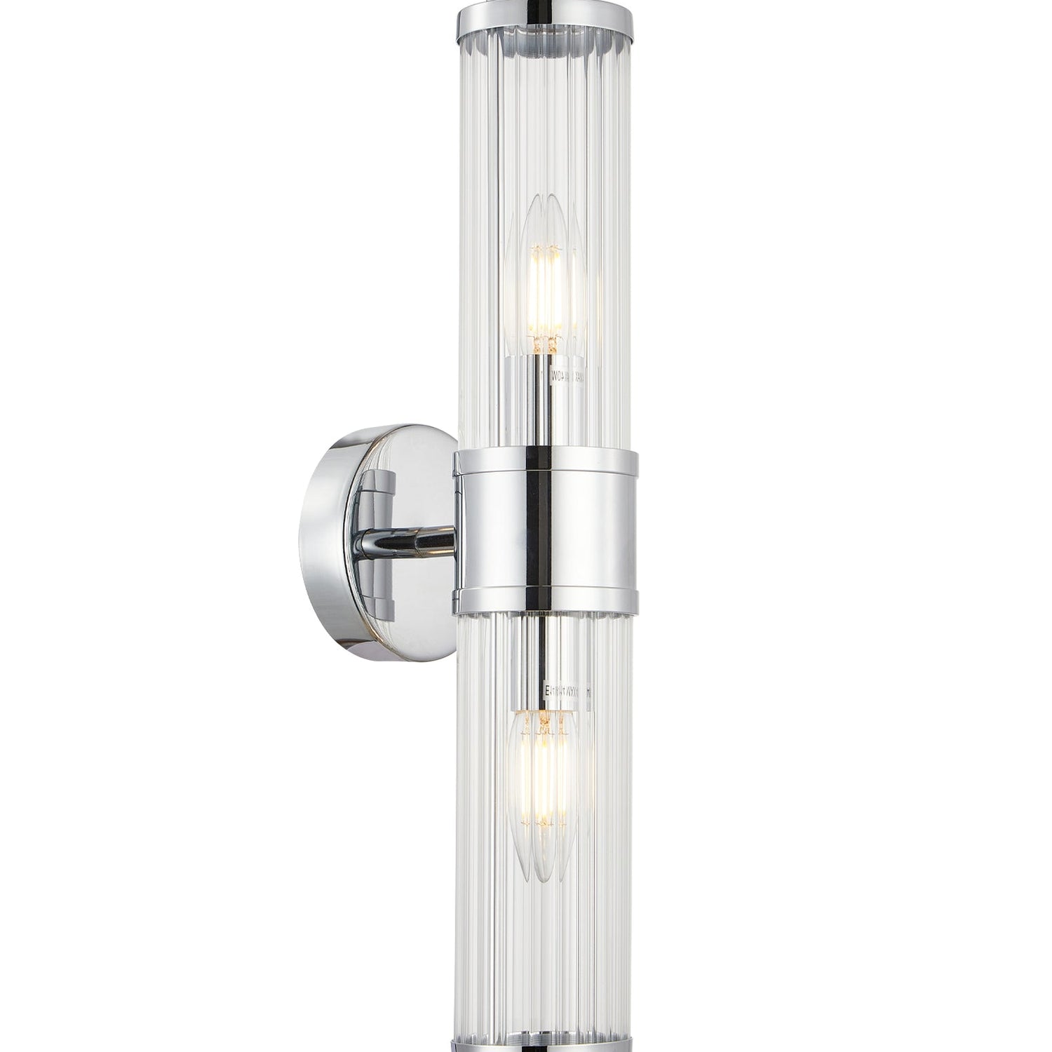 TIEMPO: Interior Up/Down Tubular Clear Glass Wall Lights