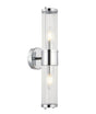 TIEMPO: Interior Up/Down Tubular Clear Glass Wall Lights