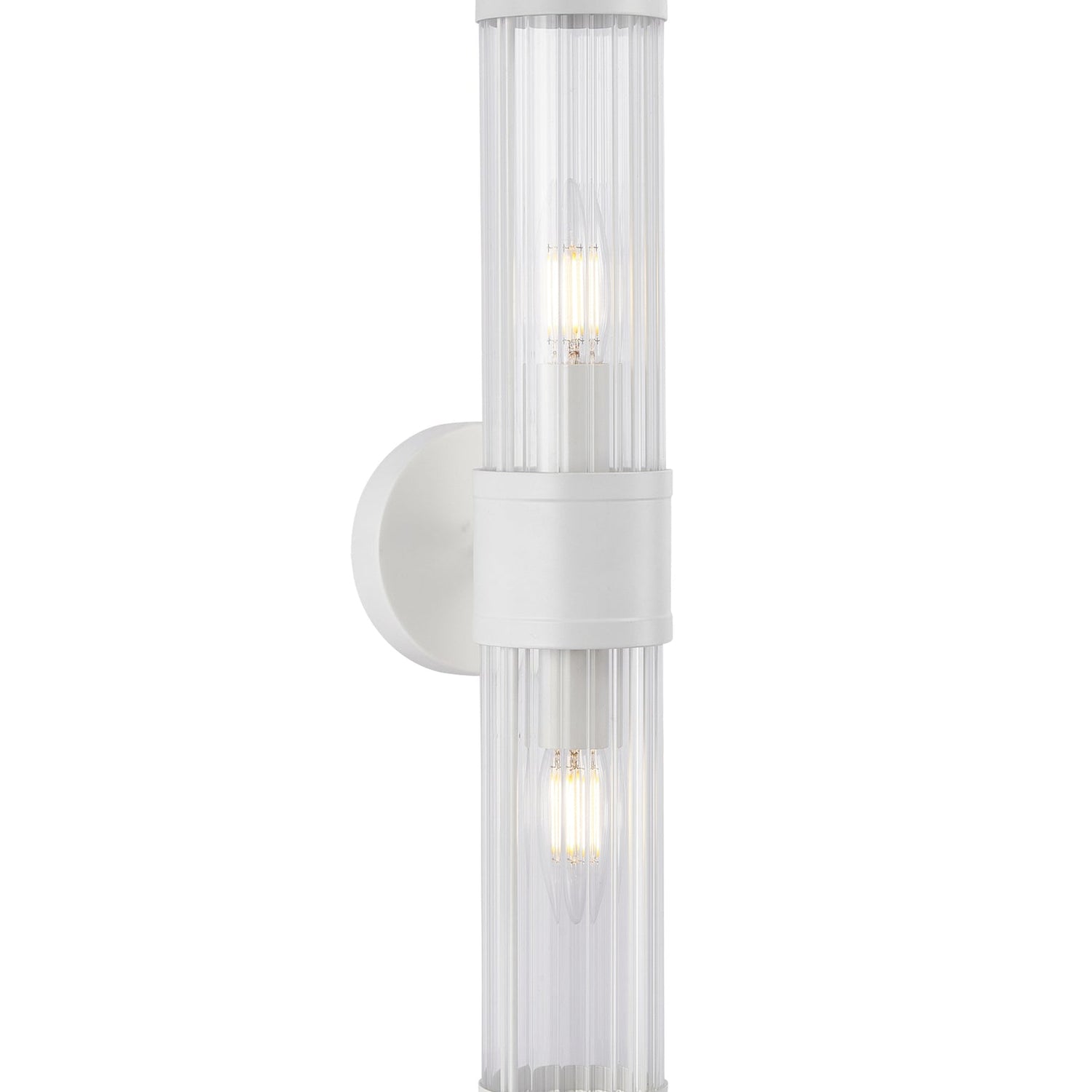 TIEMPO: Interior Up/Down Tubular Clear Glass Wall Lights
