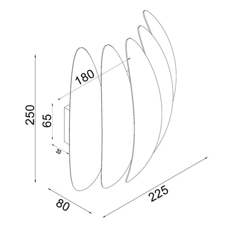 TIJUANA: City Series LED Tri-CCT Interior Curved Dimmable Wall Light (White)