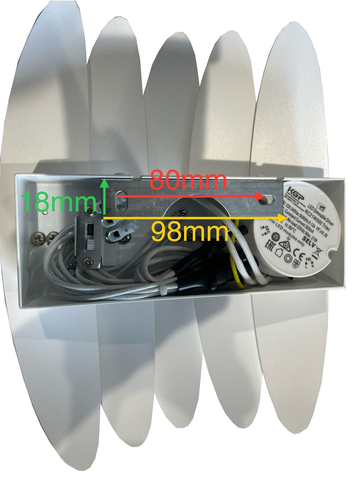 TIJUANA: City Series LED Tri-CCT Interior Curved Dimmable Wall Light (White)