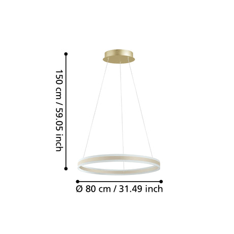 TONARELLA 13 Plastic Satin Champagne Pendant Light 