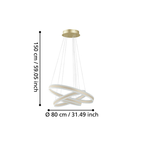 TONARELLA 14 Plastic Satined Pendant Light 