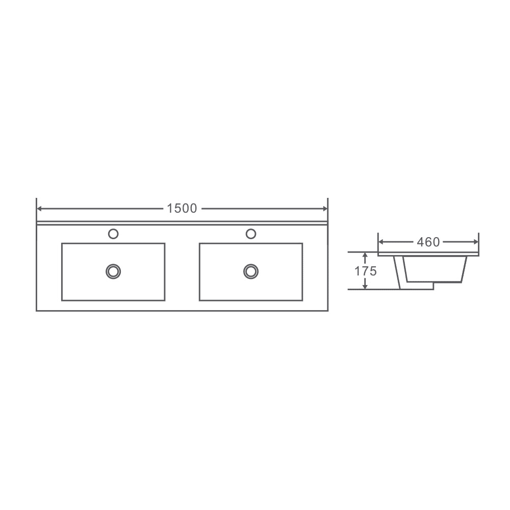 RITA Floor Standing Vanity in Elegant Oak (All Sizes)