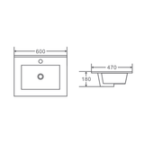 PARIS Wall Hung Vanity Walnut Woodmatt (All Sizes)