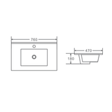 HERA MDF Wall Hung Vanity Cabinet Tas Oak (All Sizes)