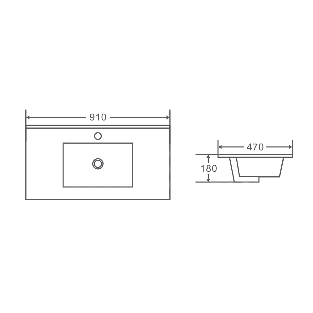RITA Floor Standing Vanity in Elegant Oak (All Sizes)