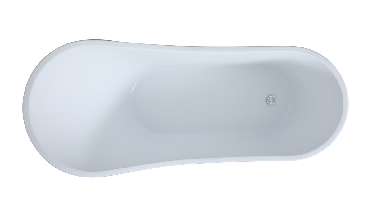Bevel Freestanding Bathtub with Non-Overflow (Gloss White) (1400/1500/1700mm)-Clearance