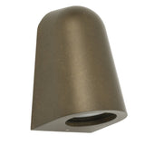 TORQUE: Exterior GU10 Aged Brass Surface Mounted Cone Wall Light IP65
