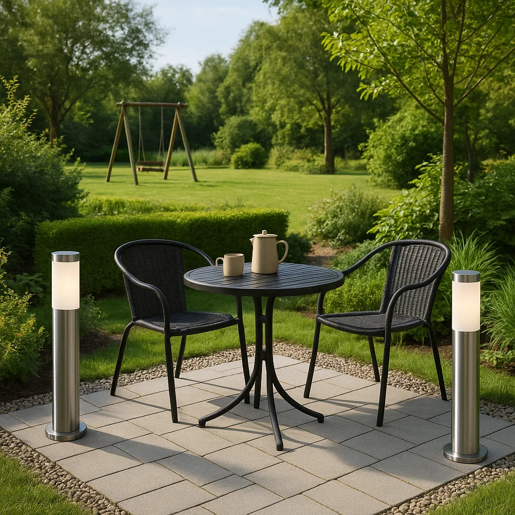 TORRE: E27 Surface Mounted Stainless Steel Bollard Lights IP44