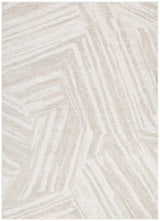 Toscana Geo Lines Beige Cream Rug - TOS1