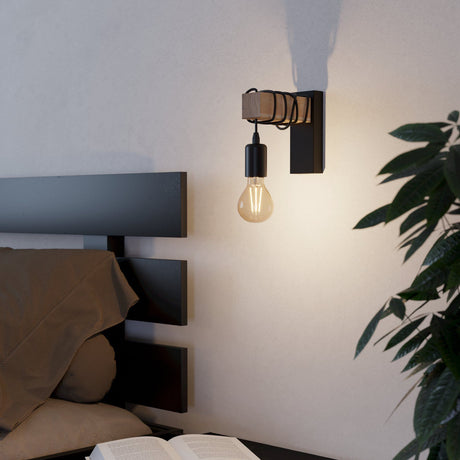 TOWNSHEND Wall Light Black Brown (L65) 