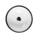 Trier 32 Counter-Top Round Basin - White with Gunmetal Finishing (Round: 400x400x150)
