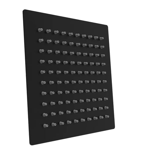 TARAN Shower Head Stainless Steel Square (250mm) - Matte Black