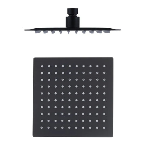 TARAN Twin Shower On Rail Top Inlet Square (250mm) - Matte Black