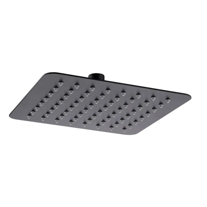 TARAN Matte Black Shower Head Stainless Steel Square (200mm)