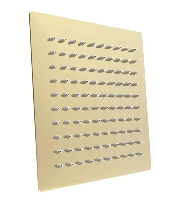 TARAN Shower Head Stainless Steel Square (250mm) - Brushed Gold