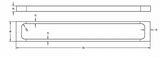 TARAN Chrome Single Towel Rail 600mm