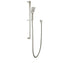 TARAN Shower Rail with Square Handheld Shower Piece - Brushed Nickel