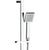 TARAN Shower Rail with Square Handheld Shower Piece - Chrome