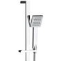TARAN Shower Rail with Square Handheld Shower Piece - Chrome