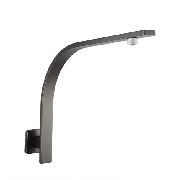 TARAN Gooseneck Shower Arm Square - Brushed Gun Metal