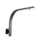 TARAN Gooseneck Shower Arm Square - Brushed Gun Metal