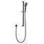 TARAN Shower Rail with Square Handheld Shower Piece - Brushed Gun Metal