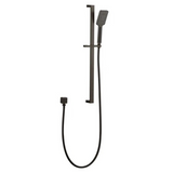 TARAN Shower Rail with Square Handheld Shower Piece - Brushed Gun Metal