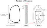 TARCOOLA Backlit LED Asymmetric Mirror