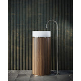 Tesoro Chrome Frame Solid Surface Free Standing Basin (White) - Clearance