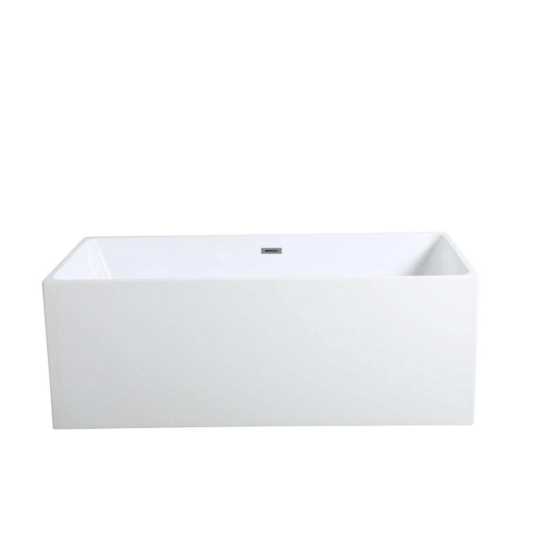 THEO Back to Wall Bathtub With Overflow (Gloss White) (1400/1500/1700mm)