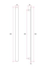 Thermorail Flat/Pill 12Volt Vertical Bar 900x50x50mm 20Watts