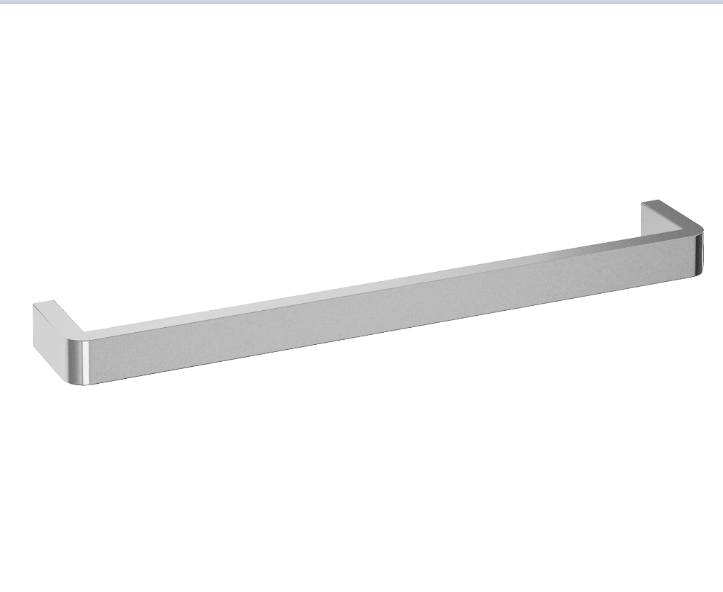 Thermorail Square with Curved Corners Single Rail - 640x40x100mm - 23Watts