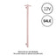Thermorail Straight/Round 12Volt Vertical Bar -900x142x100mm -26Watts