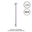 Thermorail Straight/Round 12Volt Vertical Bar -900x142x100mm -26Watts