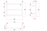Thermorail Straight/Round 550x450x122mm 33Watts 3 Bars