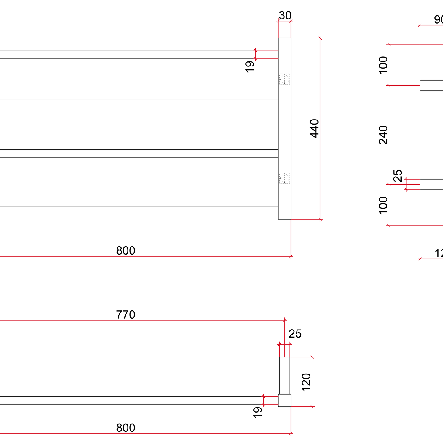 Thermorail_Straight_Square_800x440x120mm_61Watts_4_Bars