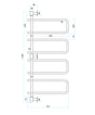 Thermorail Swivel, Straight/Round 570x1260x99mm 88Watts