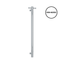Thermorail Unheated Straight/Round Vertical Bar 900x142x100mm