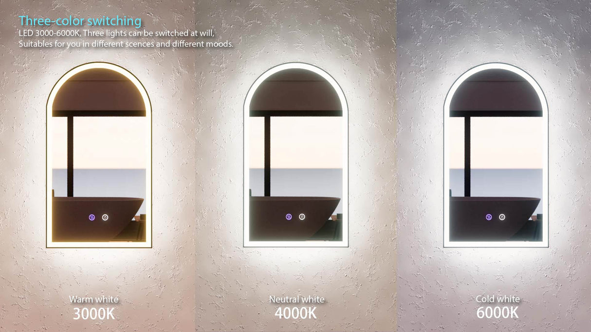 RIVA O2 Backlit LED Oval Frameless Mirror 900/1200/1500mm