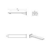 Tiago Straight -Bath Spout